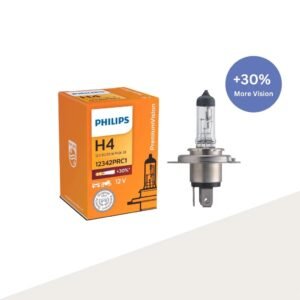 Philips Premium Vision 12V Car Headlight Bulb ( H4  +30% More Vision )